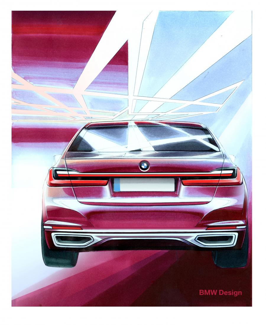Эскиз BMW 750Li xDrive (G12) 2019 года  (WW) (фото 89 из 164)